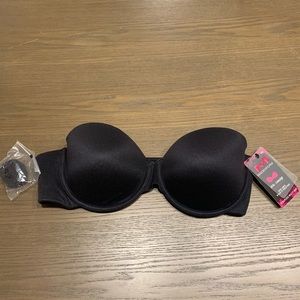 NEW Black Maidenform Underwire Strapless Bra 36C, Never Worn, No Push-up Padding